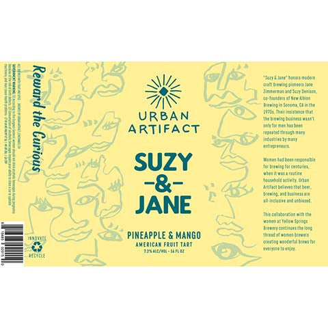 Urban Artifact Suzy & Jane Fruit Tart Ale