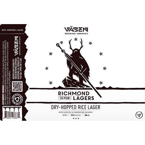 Vasen Richmond is for Lagers Rice Lager
