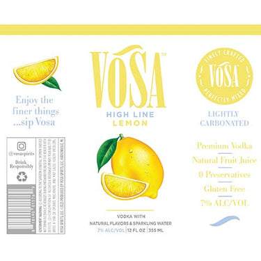 Vosa High Line Lemon – CraftShack - Buy craft beer online.