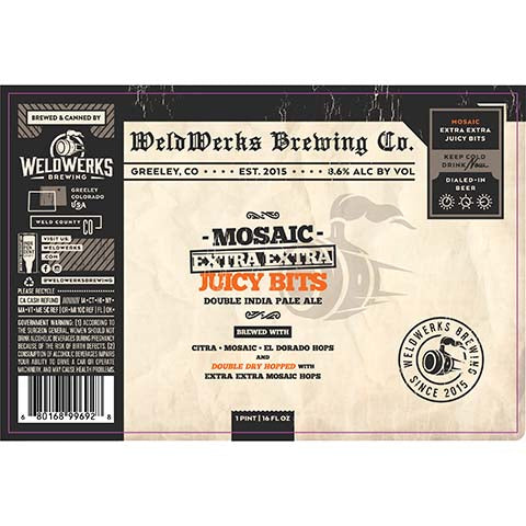 Weldwerks Mosaic Extra Extra Juicy Bits DIPA