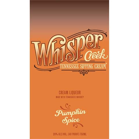 Whisper Creek Pumpkin Spice Cream Liqueur