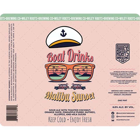 Wiley Roots Boat Drinks Malibu Series Sour