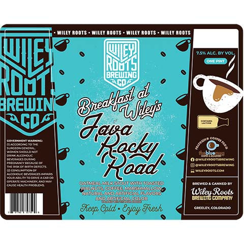Wiley Roots Breakfast at Wiley's Java Rocky Road Oatmeal Milk Stout