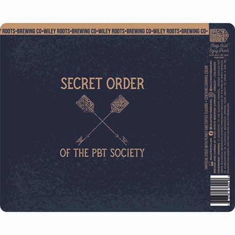 Wiley Roots Secret Order of the PBT Society Imperial Stout