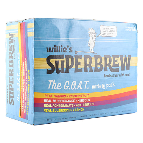 Willie's Superbrew Hard Seltzer With Soul The G.O.A.T Variety pack
