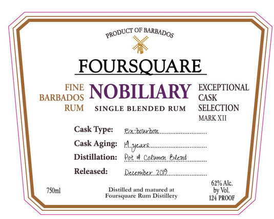 Foursquare Mark XII "Nobiliary" Single Blended Rum